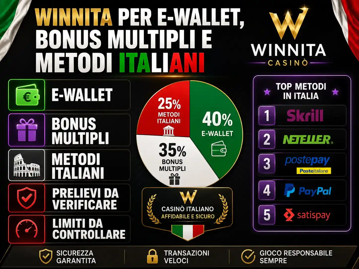 Winnita Per E-Wallet, Bonus Multipli E Metodi Italiani